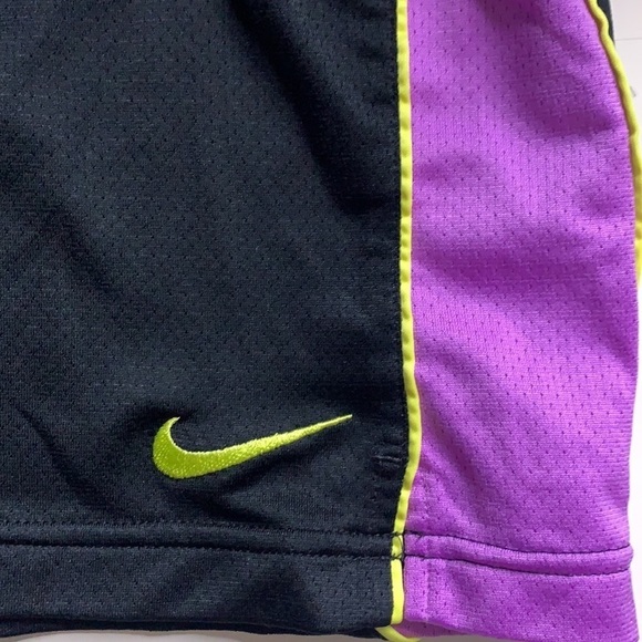 Nike Mesh Athletic Purple Yellow running shorts Small active wear - Picture 4 of 6